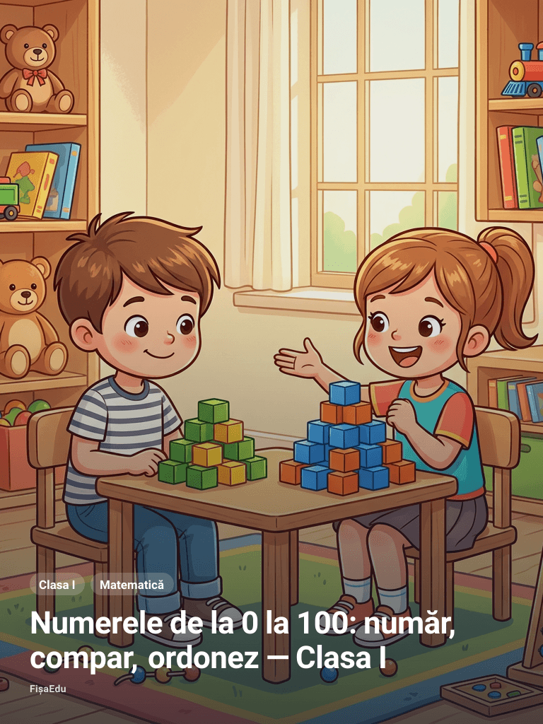 Numerele de la 0 la 100: număr, compar, ordonez — Clasa I