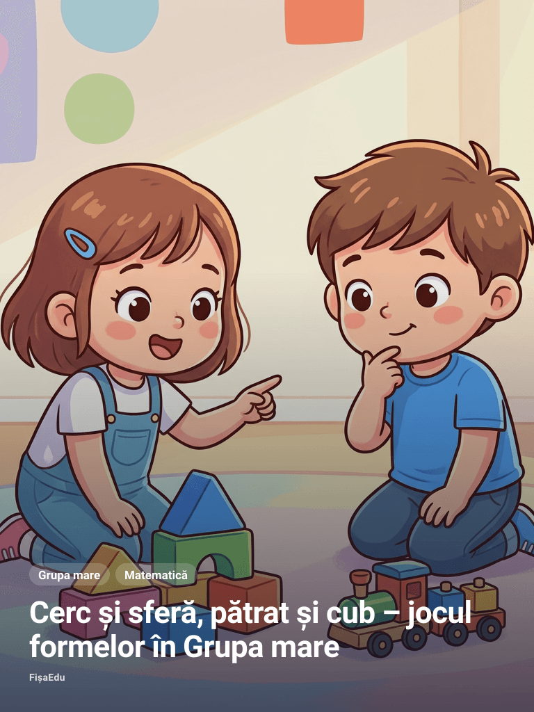 Cerc și sferă, pătrat și cub – jocul formelor în Grupa mare