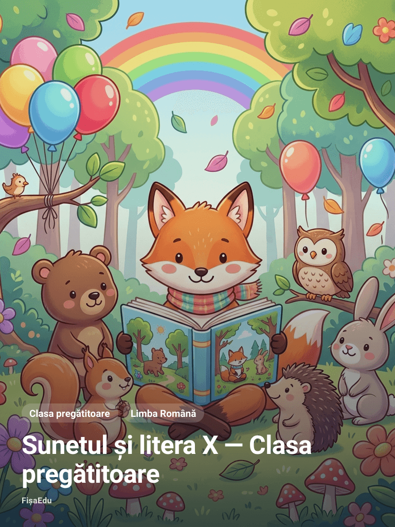 Sunetul și litera X — Clasa pregătitoare