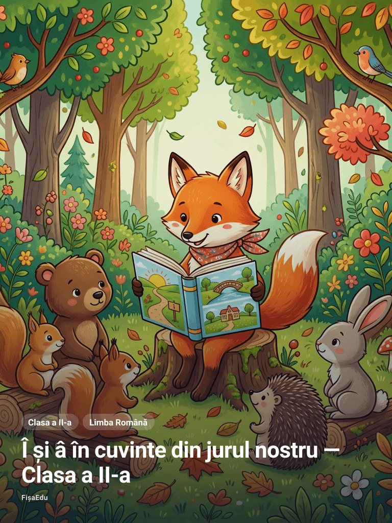 Î și â în cuvinte din jurul nostru — Clasa a II-a