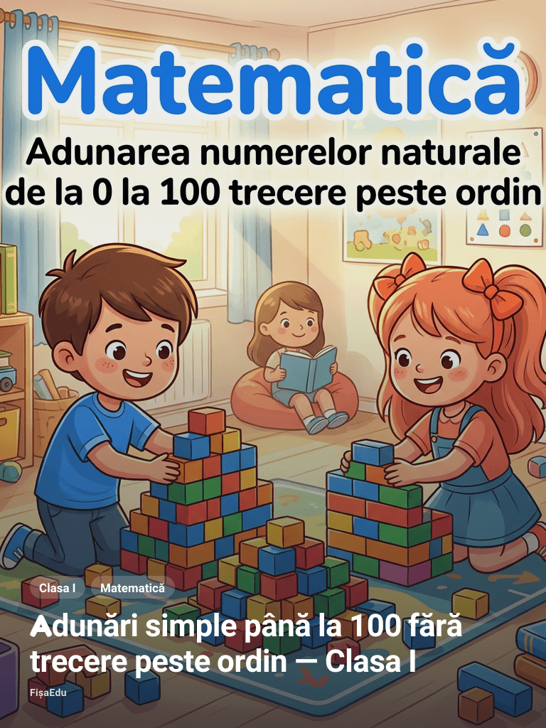 Adunări simple până la 100 fără trecere peste ordin — Clasa I