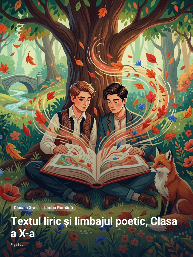 Fișă — Textul liric și limbajul poetic, Clasa a X-a
