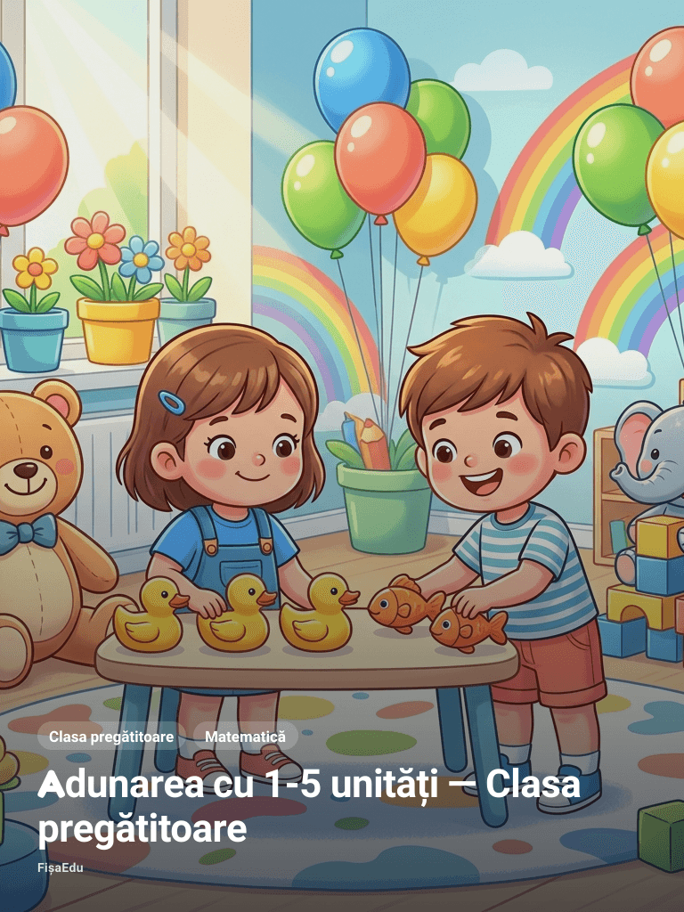 Adunarea cu 1-5 unități — Clasa pregătitoare