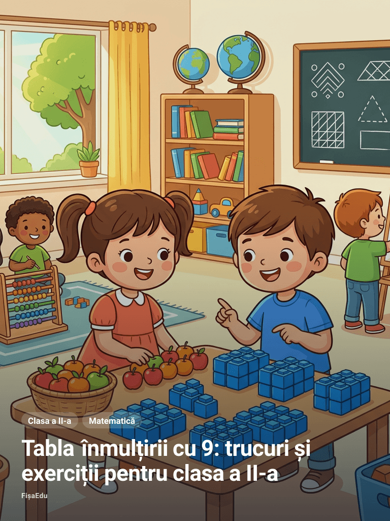 Tabla înmulțirii cu 9: trucuri și exerciții pentru clasa a II-a