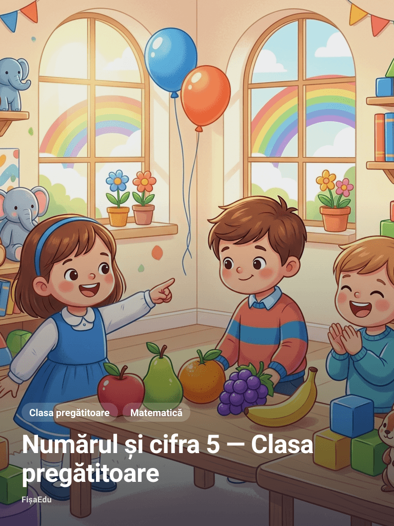 Numărul și cifra 5 — Clasa pregătitoare