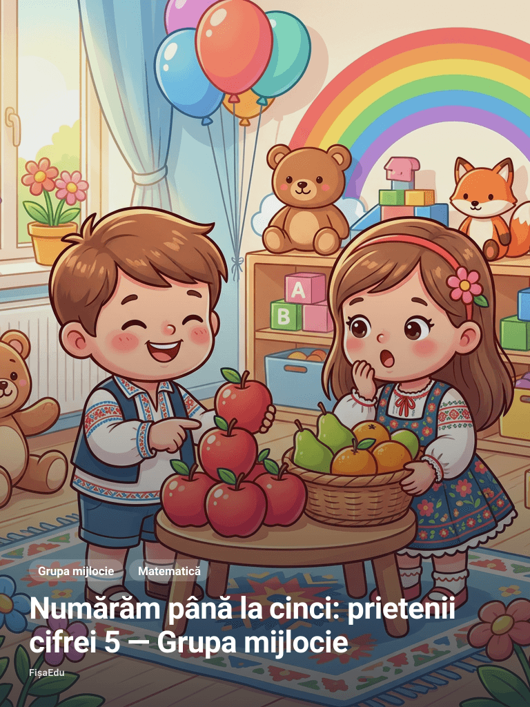 Numărăm până la cinci: prietenii cifrei 5 — Grupa mijlocie