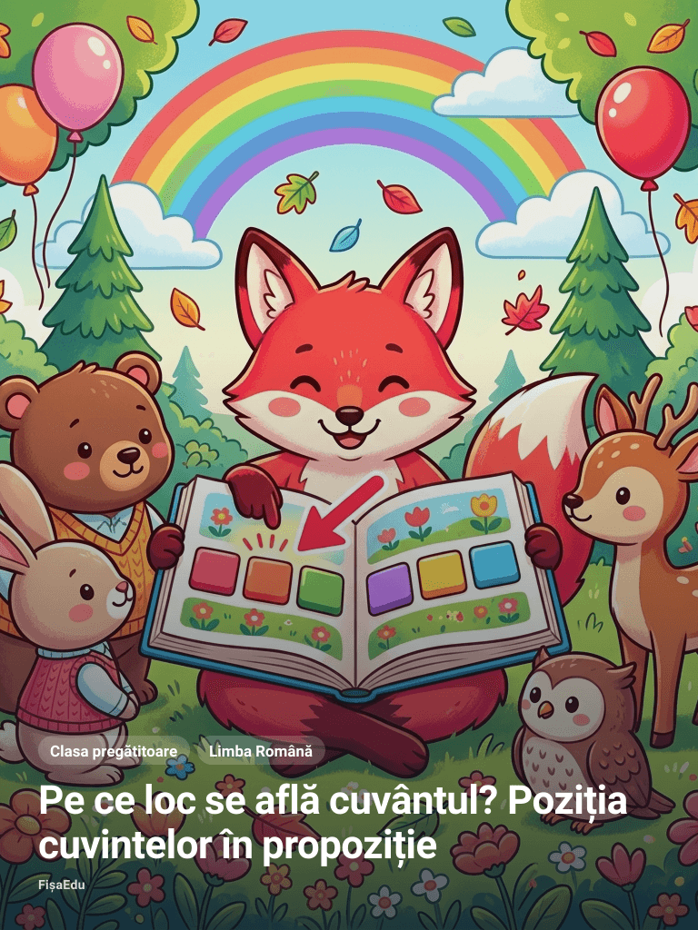 Pe ce loc se află cuvântul? Poziția cuvintelor în propoziție