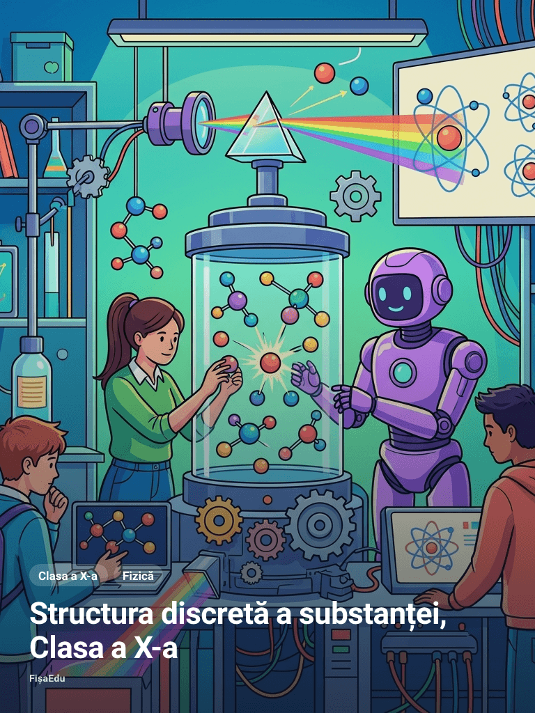 Fișă — Structura discretă a substanței, Clasa a X-a