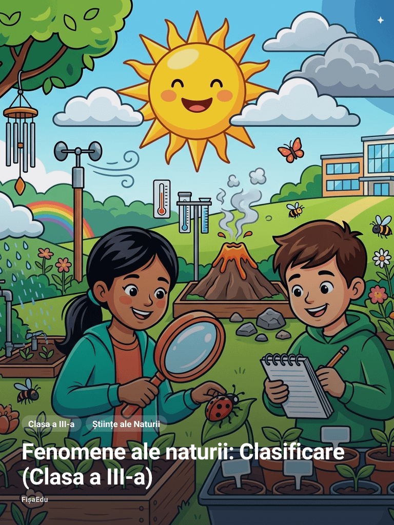 Fișă — Fenomene ale naturii: Clasificare (Clasa a III-a)