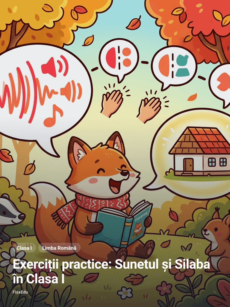 Exerciții practice: Sunetul și Silaba în Clasa I
