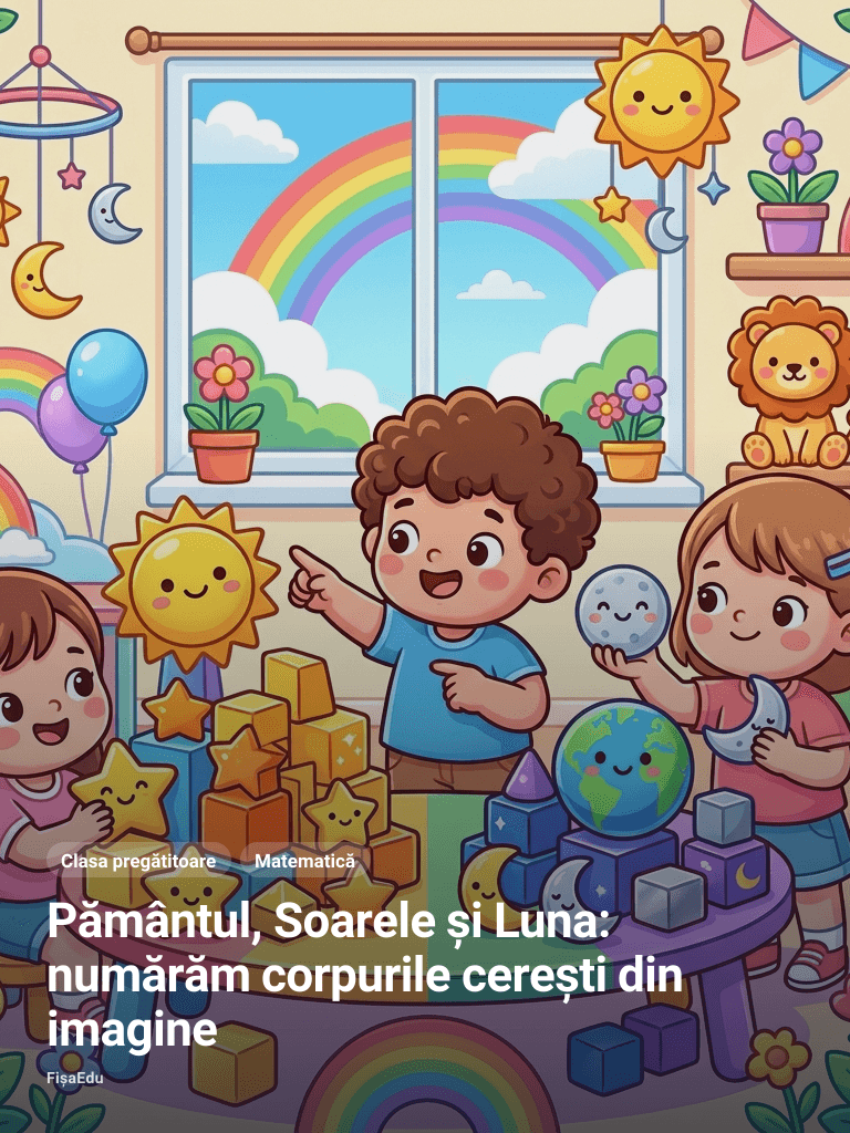 Pământul, Soarele și Luna: numărăm corpurile cerești din imagine