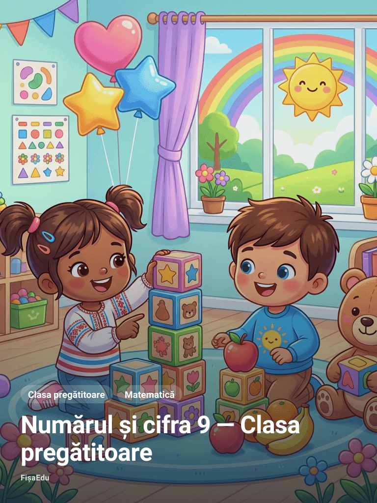 Numărul și cifra 9 — Clasa pregătitoare