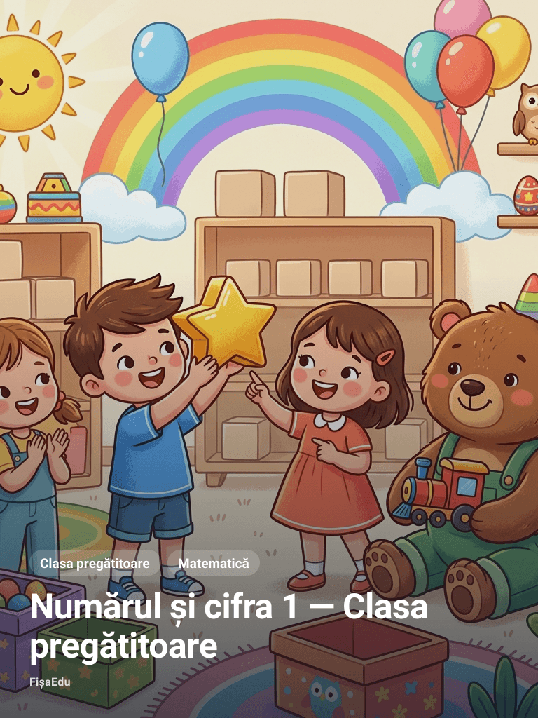 Numărul și cifra 1 — Clasa pregătitoare