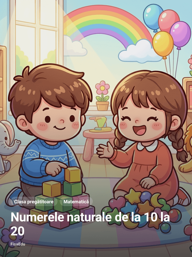 Fișă de lucru — Numerele naturale de la 10 la 20