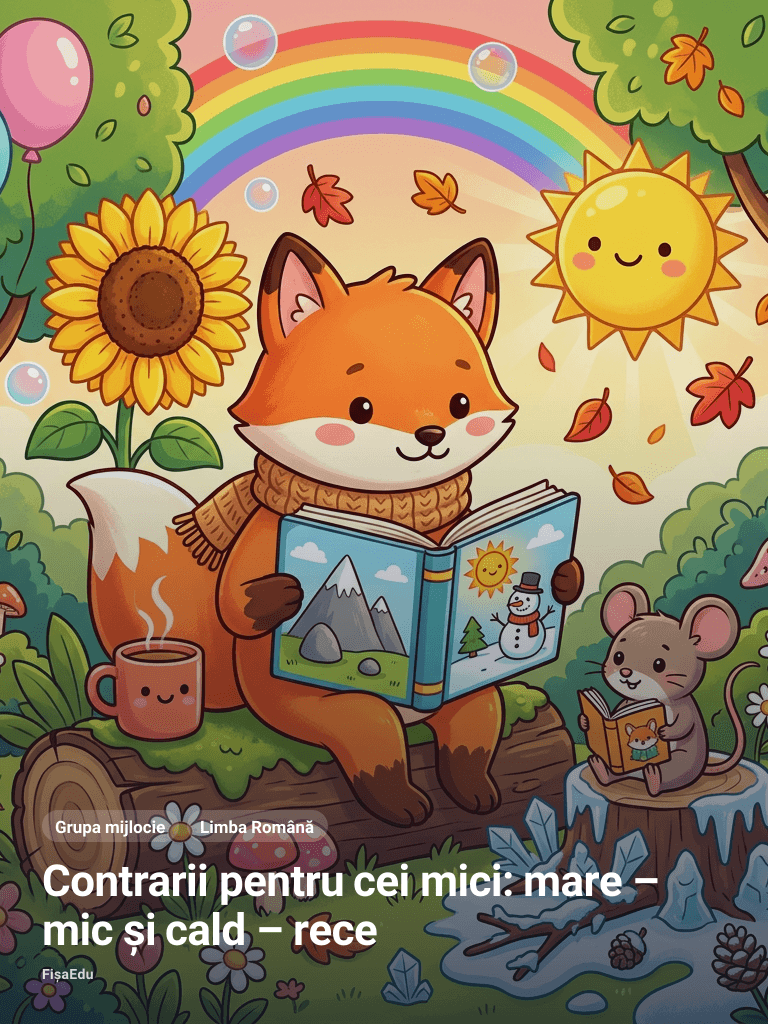 Contrarii pentru cei mici: mare – mic și cald – rece