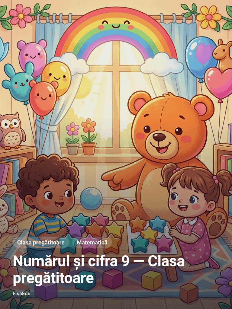 Numărul și cifra 9 — Clasa pregătitoare