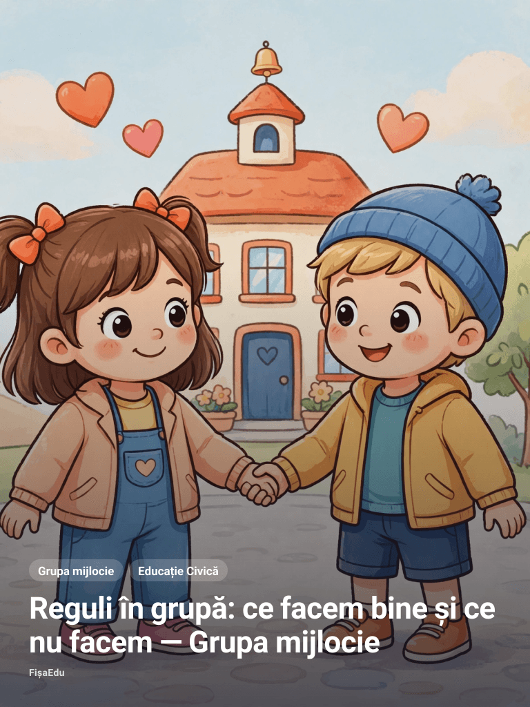 Reguli în grupă: ce facem bine și ce nu facem — Grupa mijlocie