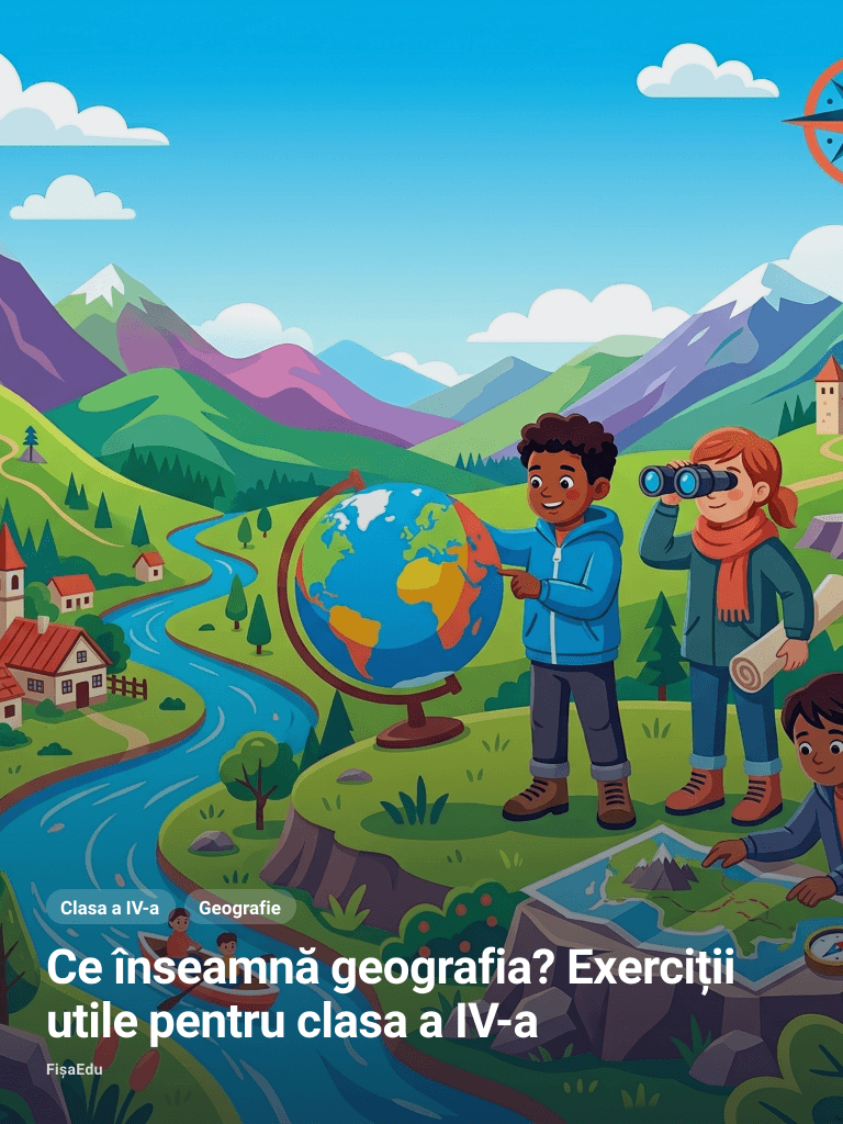 Ce înseamnă geografia? Exerciții utile pentru clasa a IV-a
