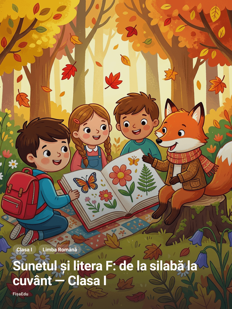 Sunetul și litera F: de la silabă la cuvânt — Clasa I