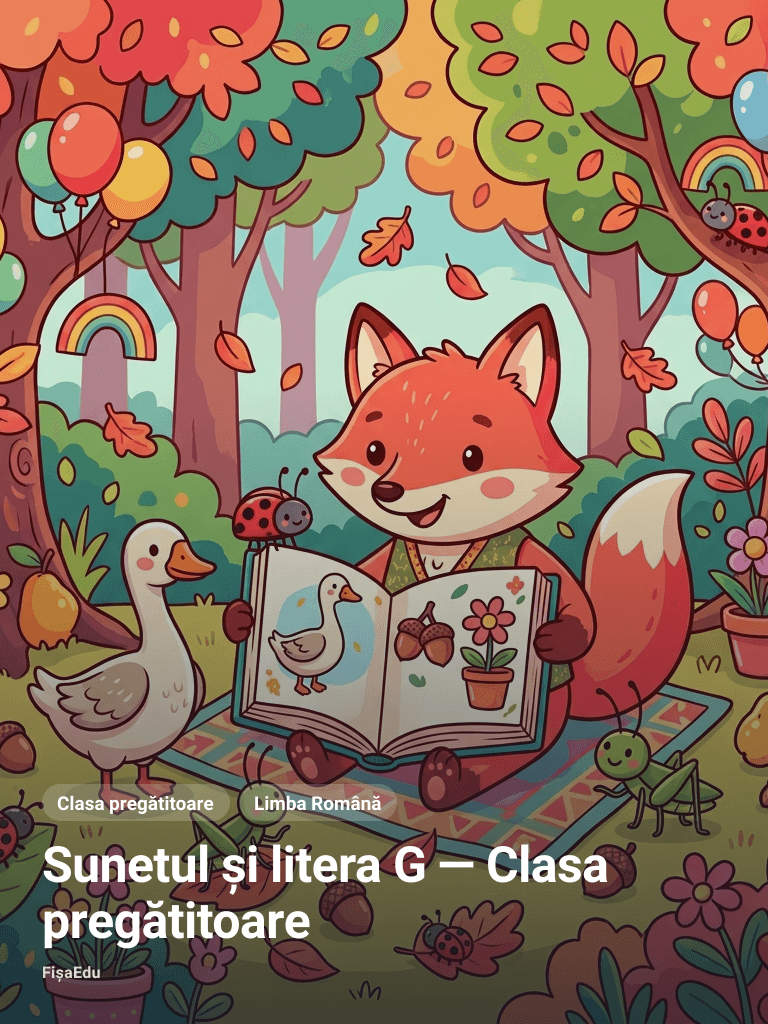 Sunetul și litera G — Clasa pregătitoare