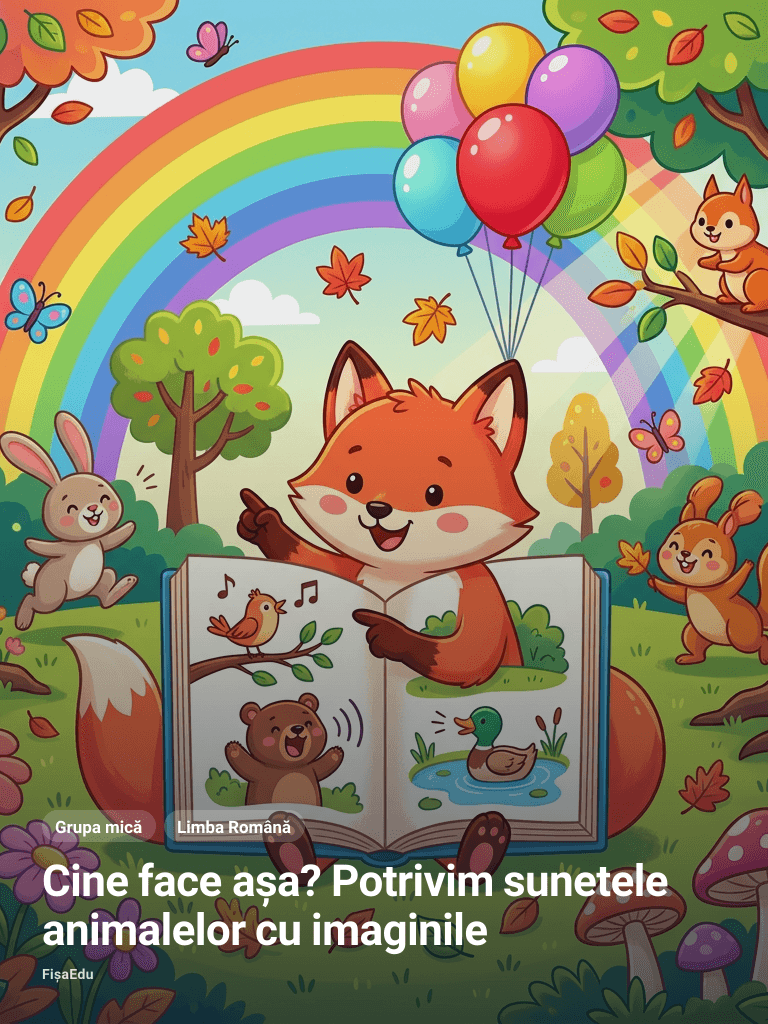 Cine face așa? Potrivim sunetele animalelor cu imaginile