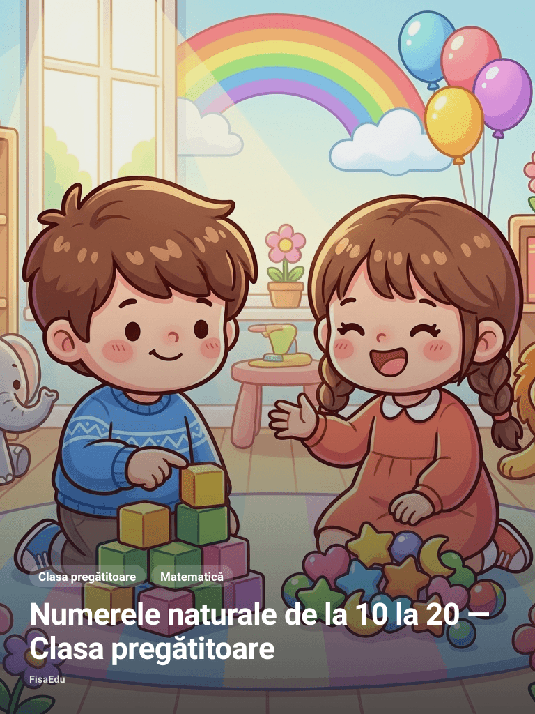 Numerele naturale de la 10 la 20 — Clasa pregătitoare