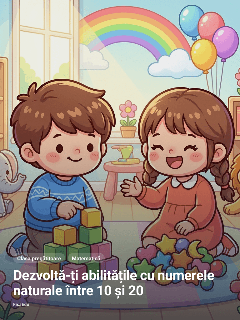 Dezvoltă-ți abilitățile cu numerele naturale între 10 și 20