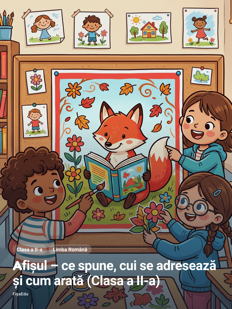 Afișul – ce spune, cui se adresează și cum arată (Clasa a II-a)