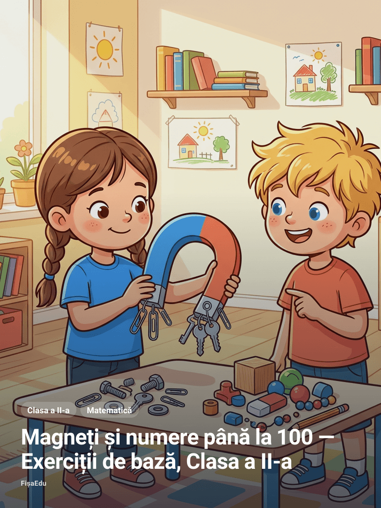 Magneți și numere până la 100 — Exerciții de bază, Clasa a II-a