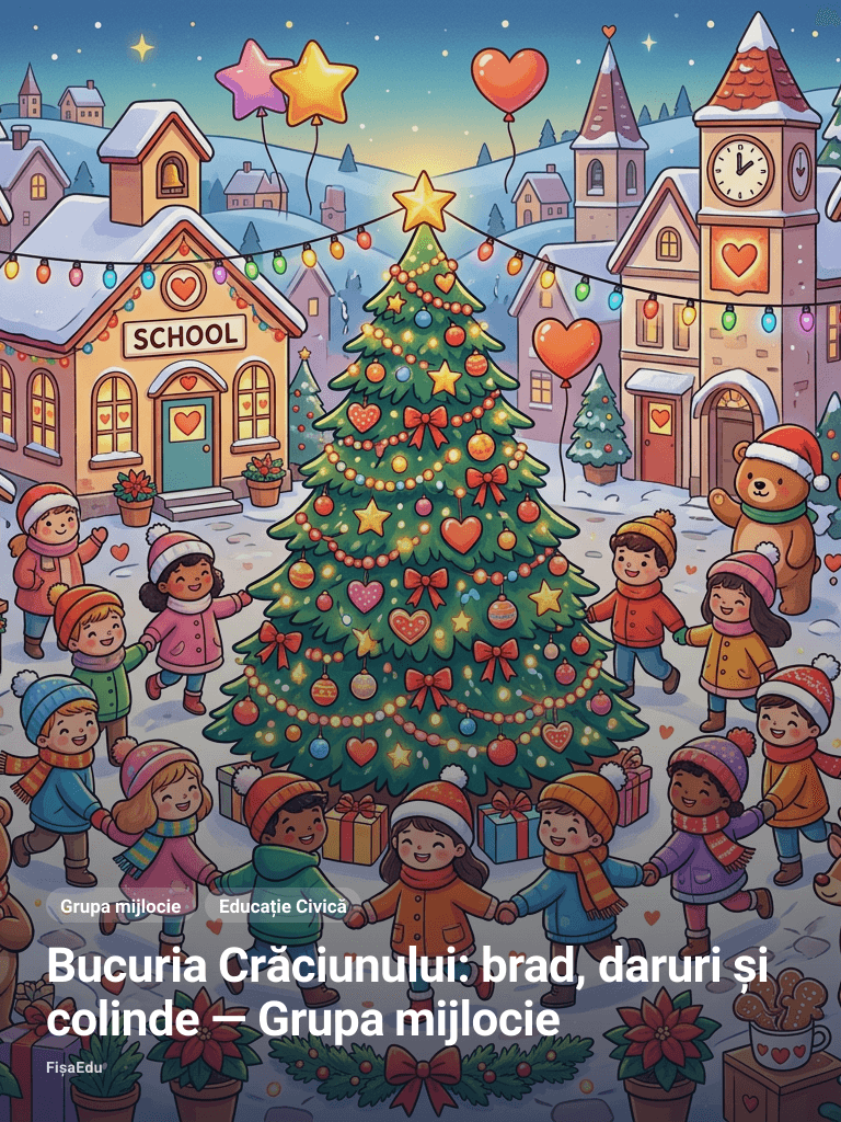 Bucuria Crăciunului: brad, daruri și colinde — Grupa mijlocie