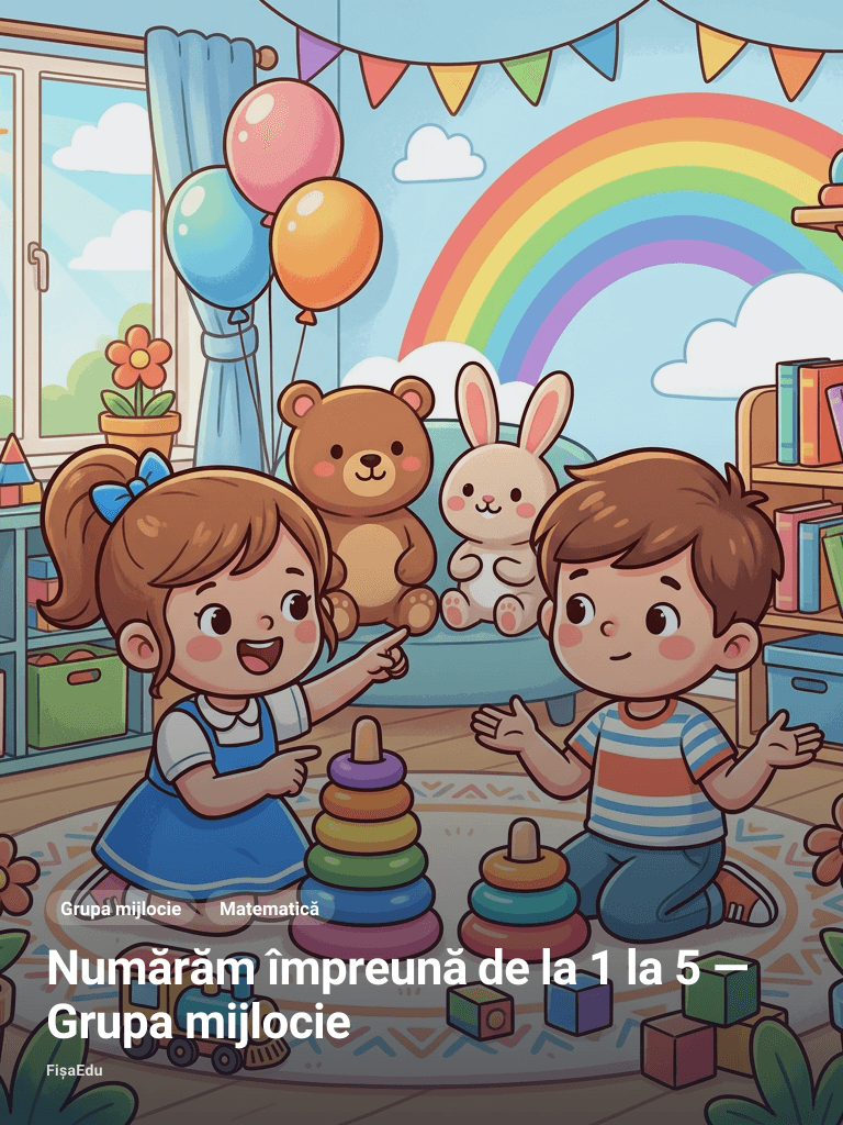 Numărăm împreună de la 1 la 5 — Grupa mijlocie