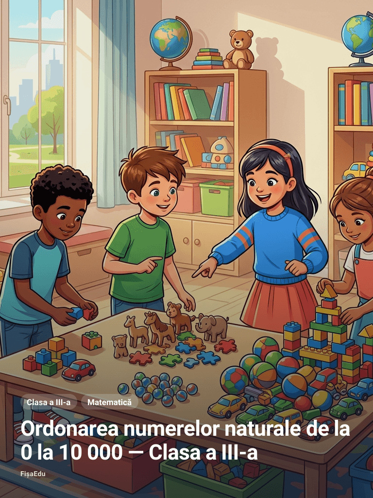 Ordonarea numerelor naturale de la 0 la 10 000 — Clasa a III-a