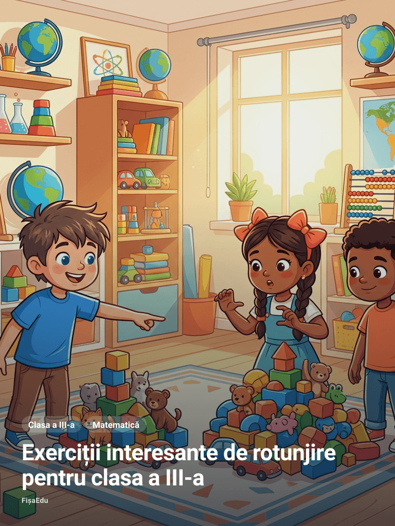 Exerciții interesante de rotunjire pentru clasa a III-a