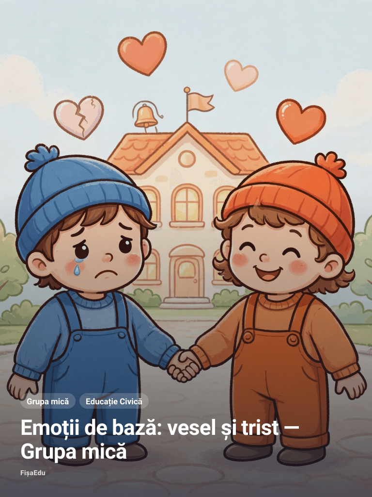 Emoții de bază: vesel și trist — Grupa mică