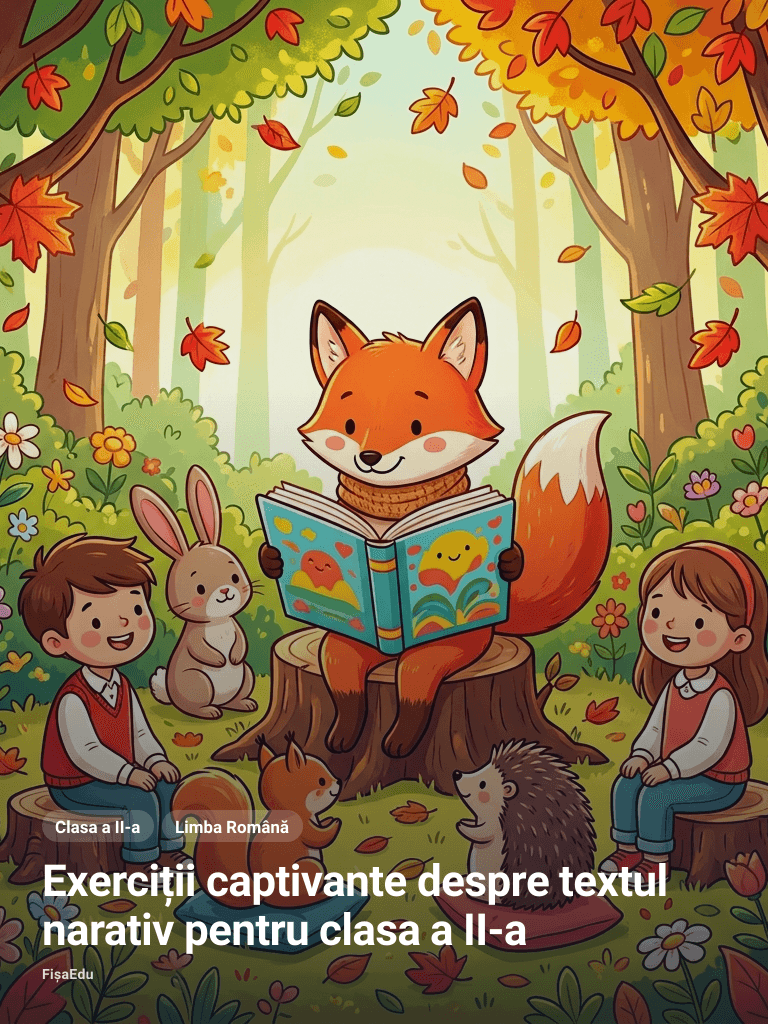 Exerciții captivante despre textul narativ pentru clasa a II-a