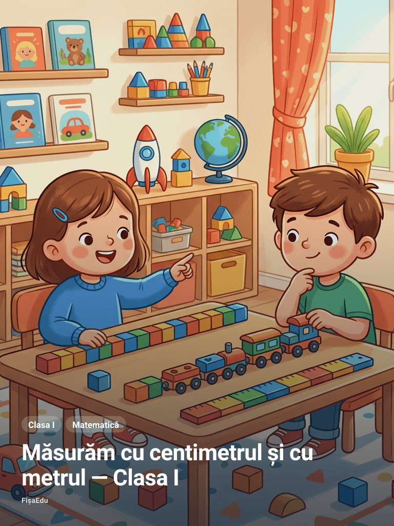 Măsurăm cu centimetrul și cu metrul — Clasa I