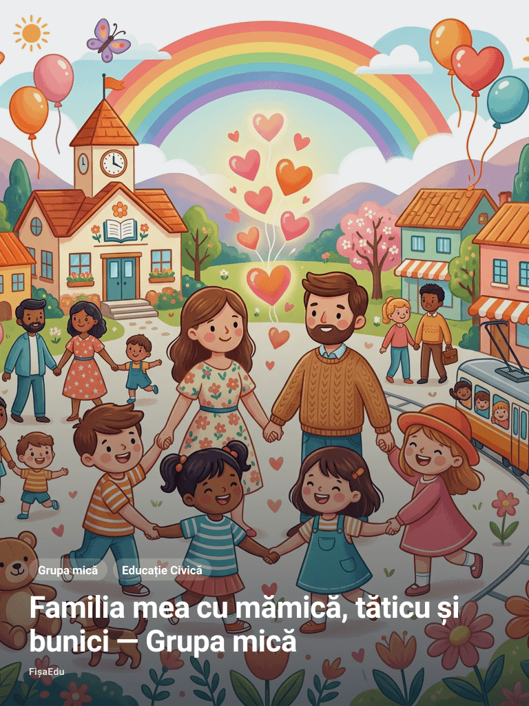 Familia mea cu mămică, tăticu și bunici — Grupa mică