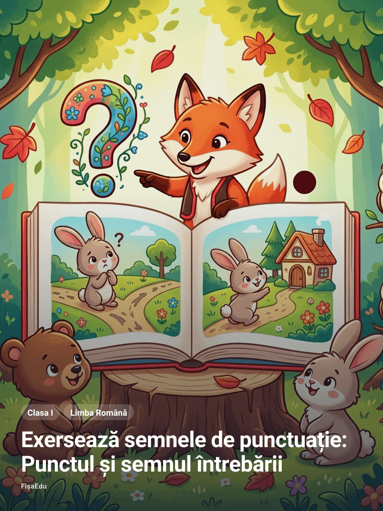 Exersează semnele de punctuație: Punctul și semnul întrebării