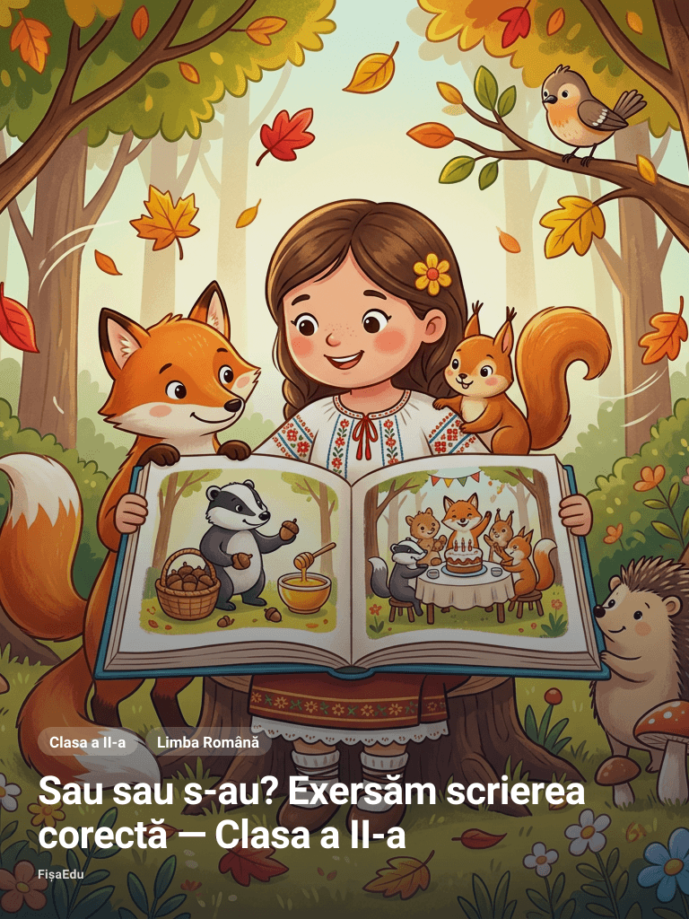 Sau sau s-au? Exersăm scrierea corectă — Clasa a II-a