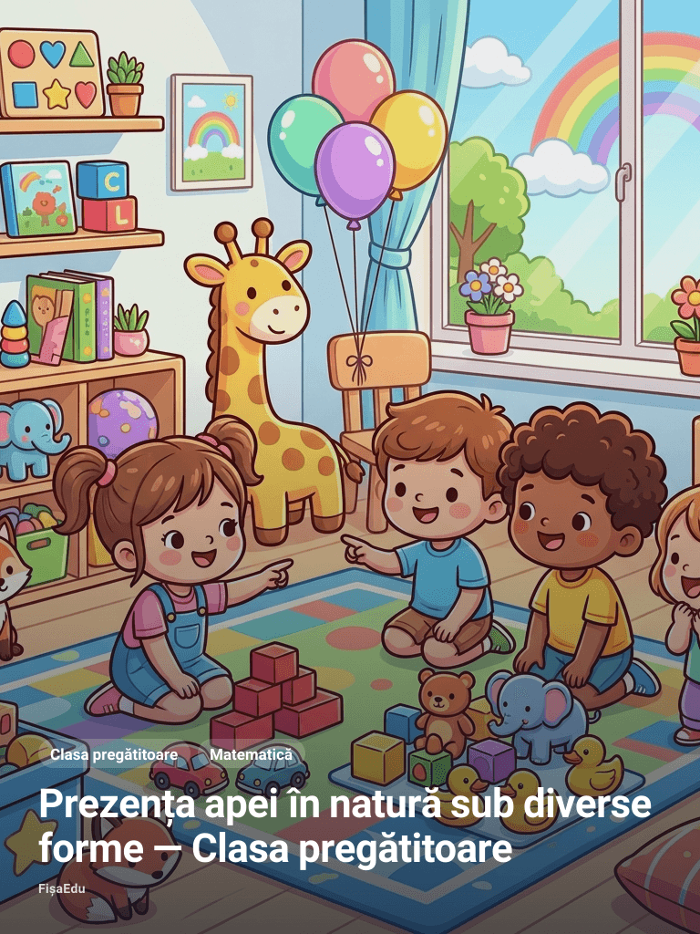 Prezența apei în natură sub diverse forme — Clasa pregătitoare