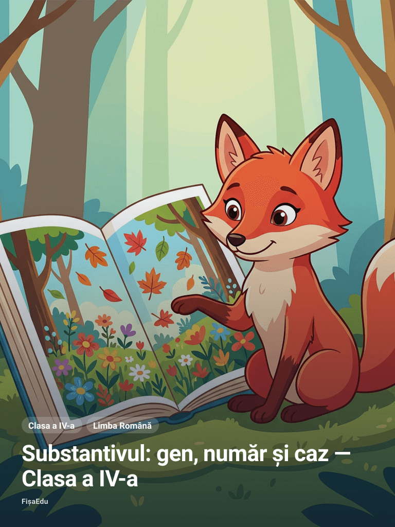 Substantivul: gen, număr și caz — Clasa a IV-a