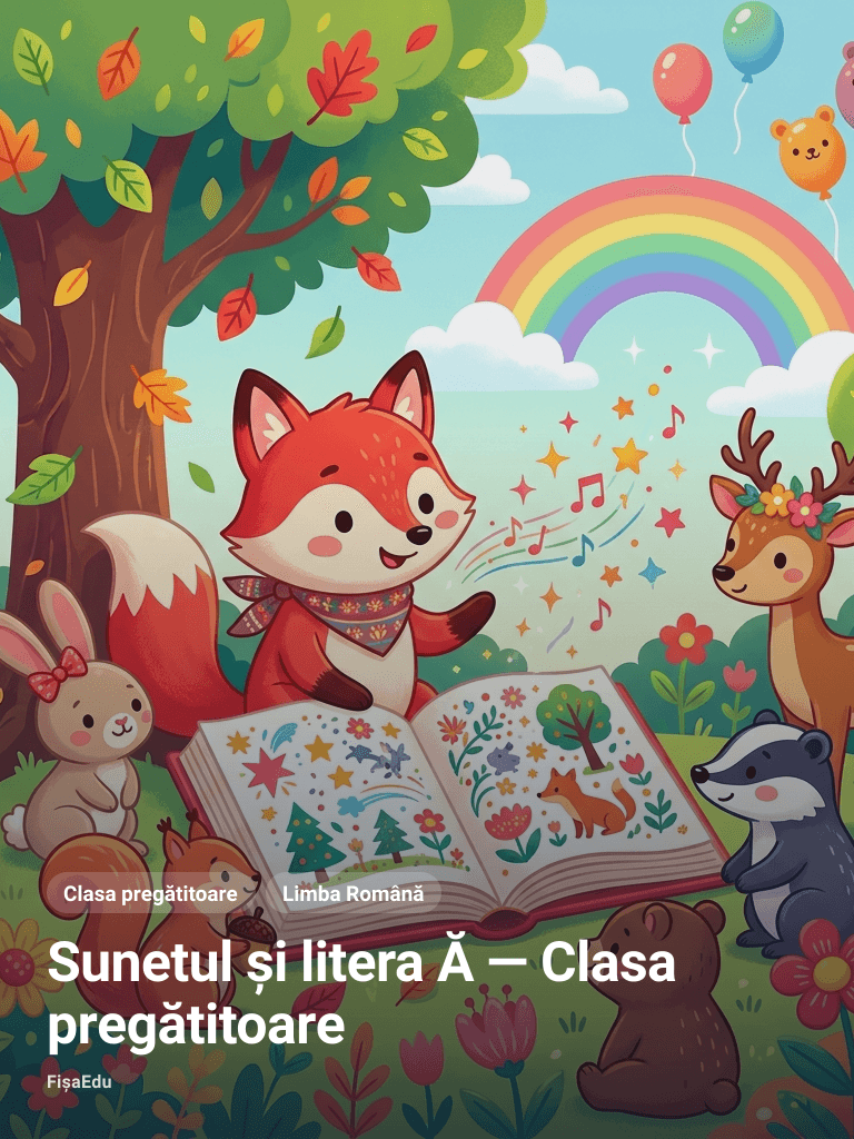 Sunetul și litera Ă — Clasa pregătitoare