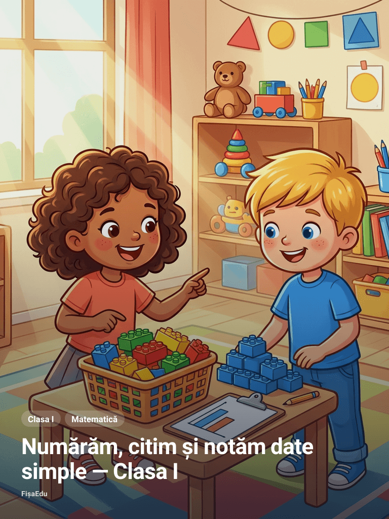 Numărăm, citim și notăm date simple — Clasa I
