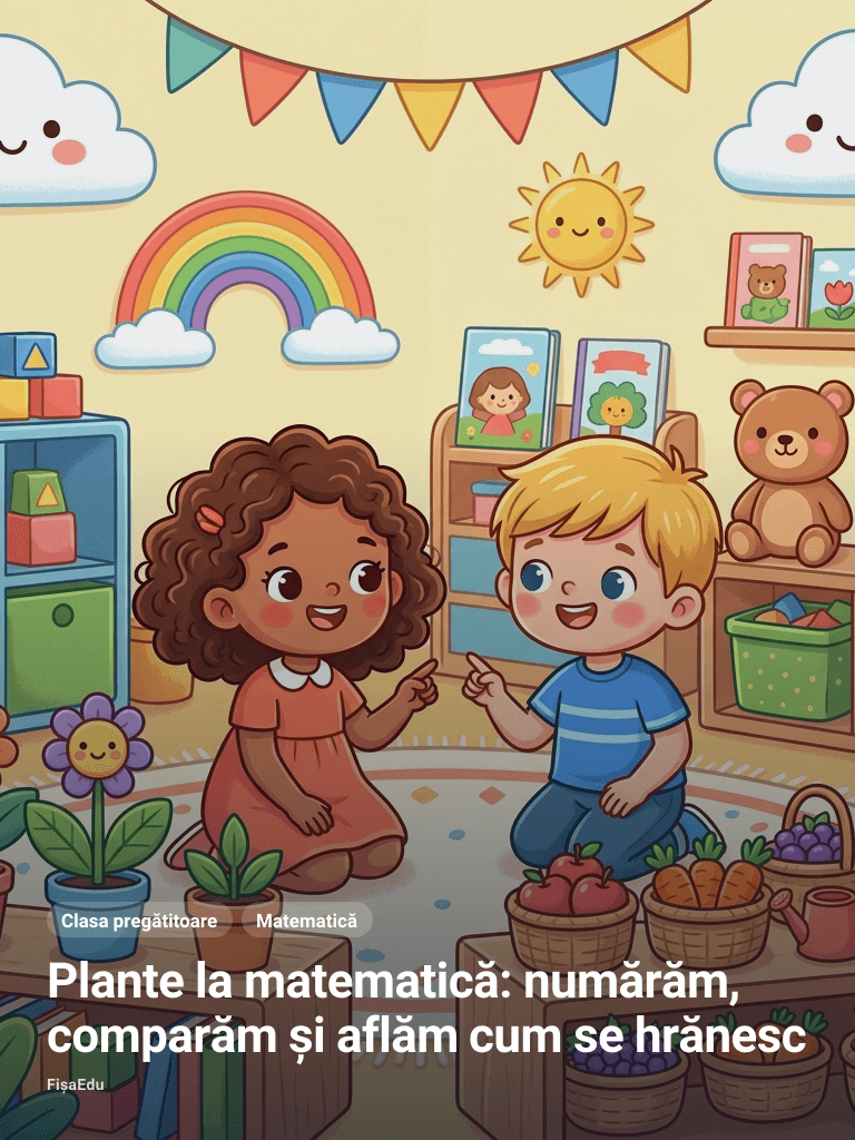 Plante la matematică: numărăm, comparăm și aflăm cum se hrănesc