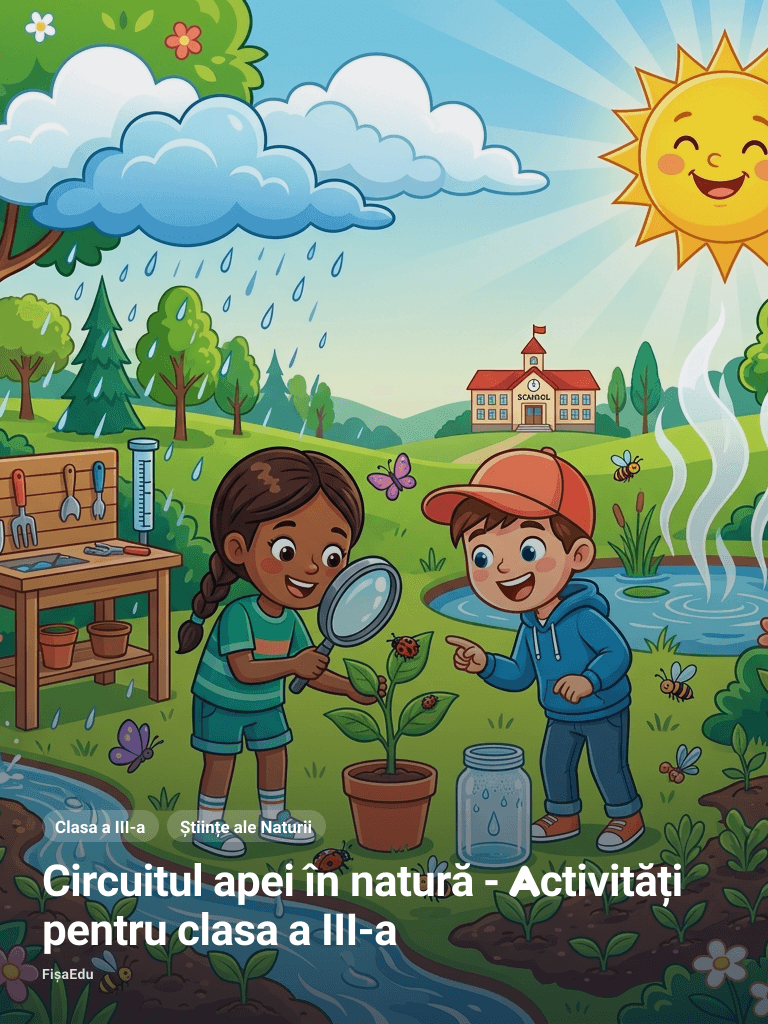 Circuitul apei în natură - Activități pentru clasa a III-a