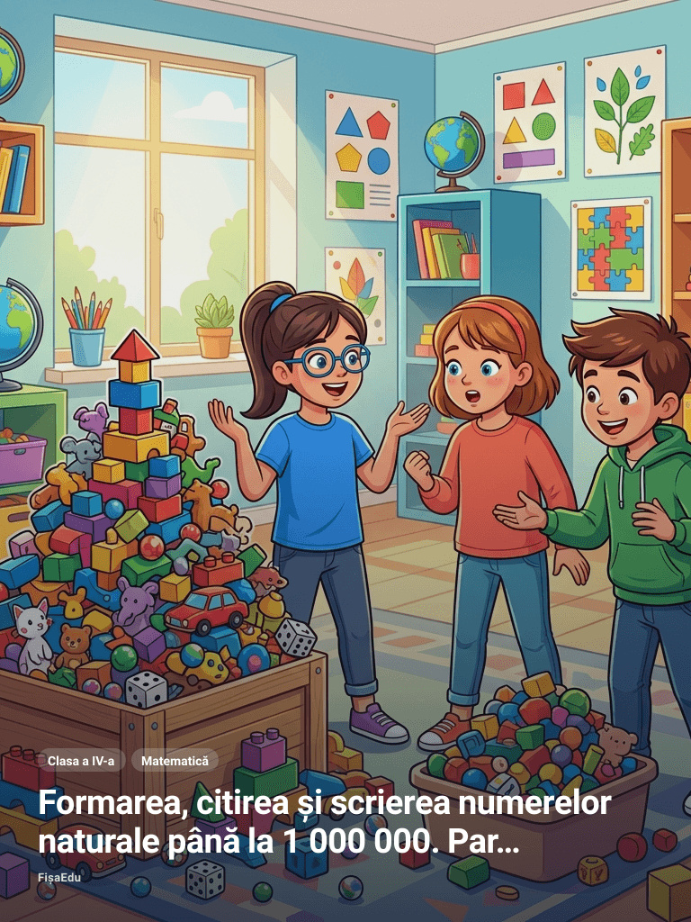 Formarea, citirea și scrierea numerelor naturale până la 1 000 000. Partea I — Clasa a IV-a