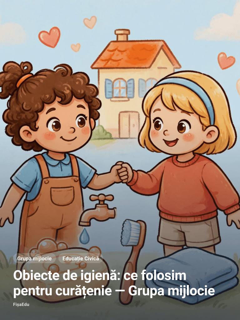 Obiecte de igienă: ce folosim pentru curățenie — Grupa mijlocie