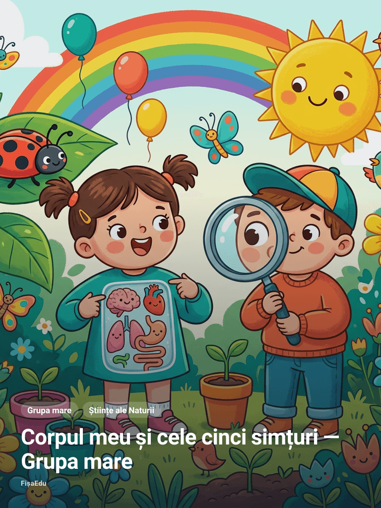 Corpul meu și cele cinci simțuri — Grupa mare