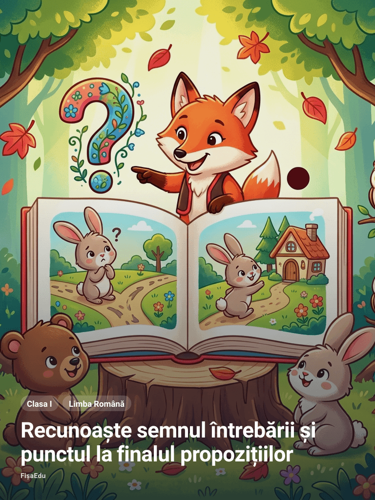 Recunoaște semnul întrebării și punctul la finalul propozițiilor