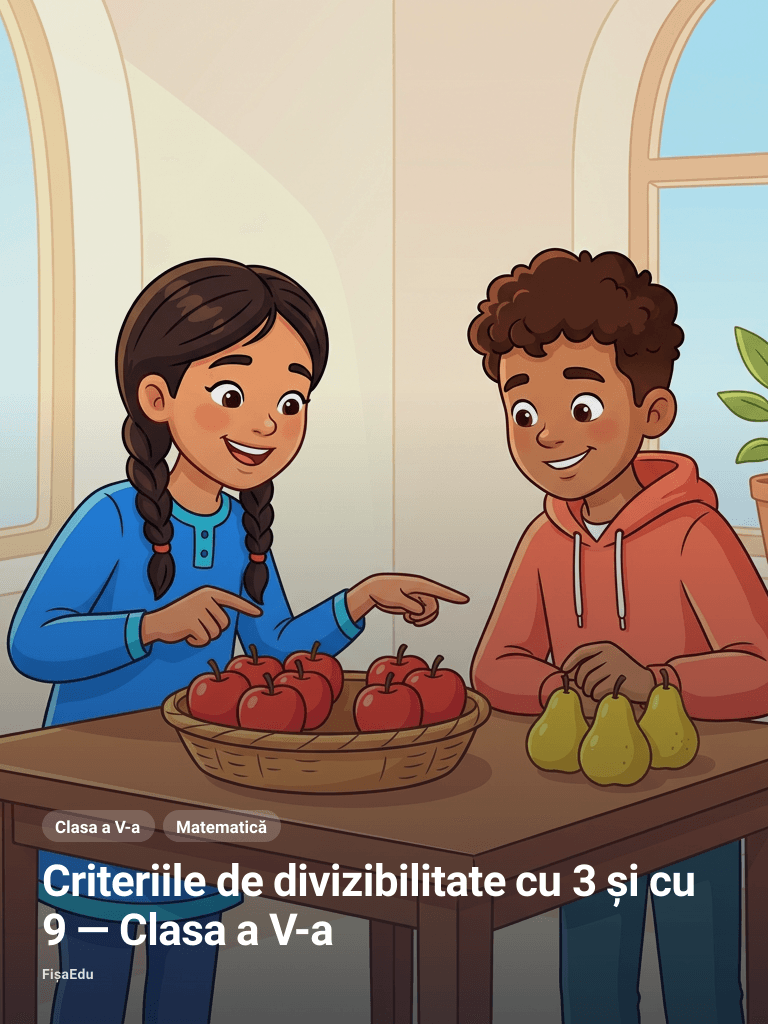 Criteriile de divizibilitate cu 3 și cu 9 — Clasa a V-a